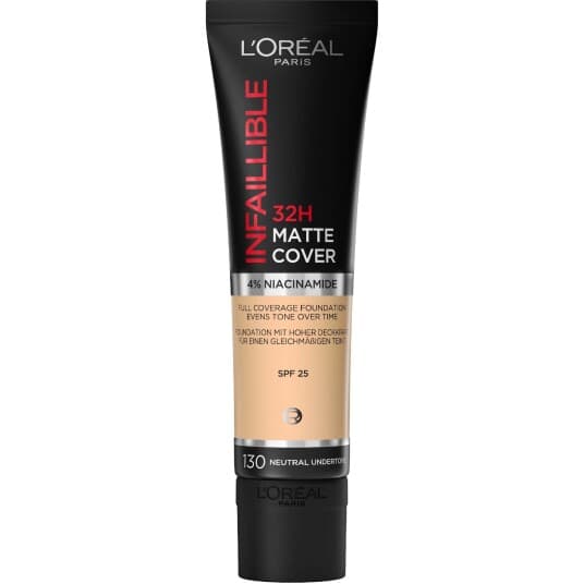 L'OrÃ©al Paris Infaillible 32H Matte Cover Warm Undertone 130 (30 ml)