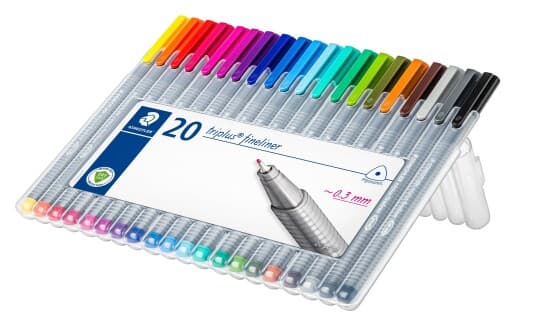 Fineliner Staedtler Triplus 334 Superfin 0.3 Mm Ass. Farver -  (20 Stk.)