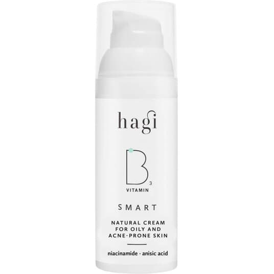 Hagi Cosmetics Smart B, Naturlig Creme For Pleie Av Fet Og Akne-Utsatt Hud Med Niacinamid 50 Ml