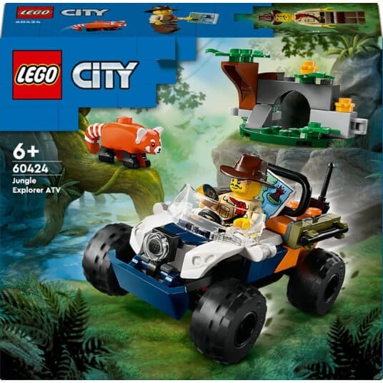 Lego City 60424 Jungelutforsker Med Atv Og Rød Panda