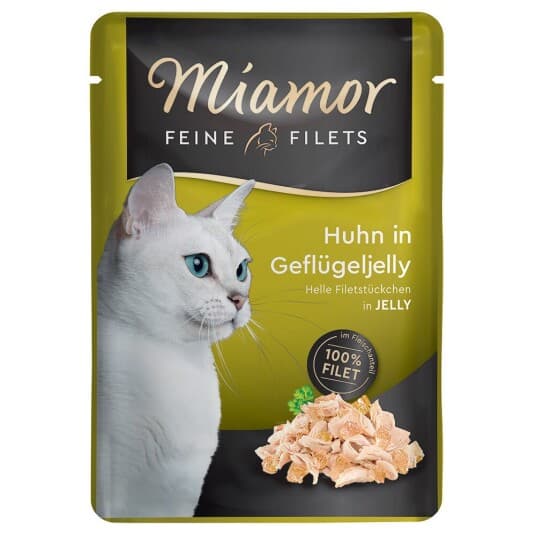 Miamor Feine Filets Chicken With Poultry Jelly - Våd Kattefoder - 100G