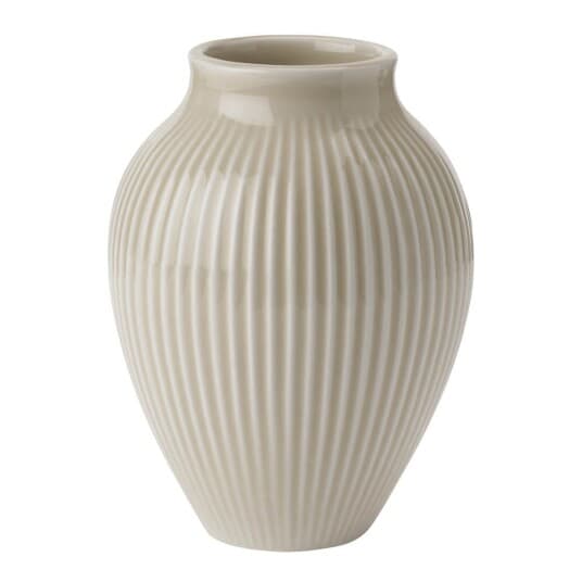 Knabstrup Keramik Knabstrup riflet vase 12,5 cm Ripple sand