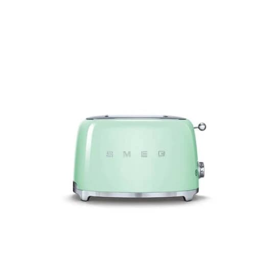 Smeg 50''S Style Brødrister Tsf01pgeu (Pastellgrønn), 2 Skiver, Grønn, Stål, Knapper, Nivå, Rotasjon, China, 950 W