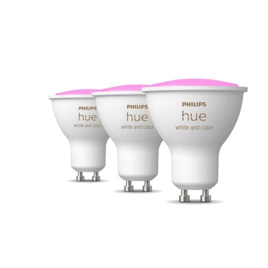 Philips Hue White And Color Ambiance - Led-Lyspære - Gu10 - 5 W (Ekvivalent 35 W) - Klasse G - 16 Millioner Farger - 2000-6500 K (En Pakke 3)