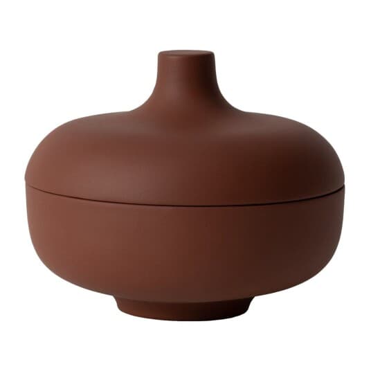 Design House Sand skål med lokk M Ø 12 cm Red clay