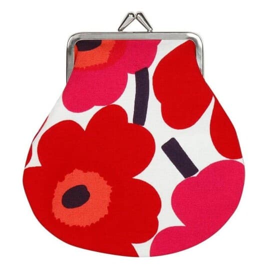 Marimekko pung Pieni Kukkaro Mini Unikko white, red