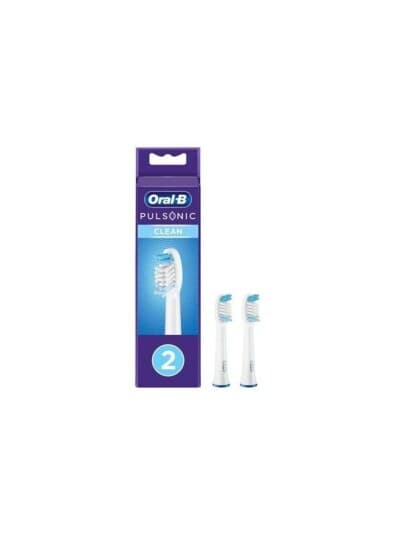 Oral-B Pulsonic Clean - Ekstra tannbørstehode - for tannbørste - hvit (pakke med 2) - for Pulsonic 9565, 9585, 9595