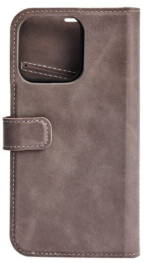 Iphone 13 Pro Leather Wallet, Detachable, Grey