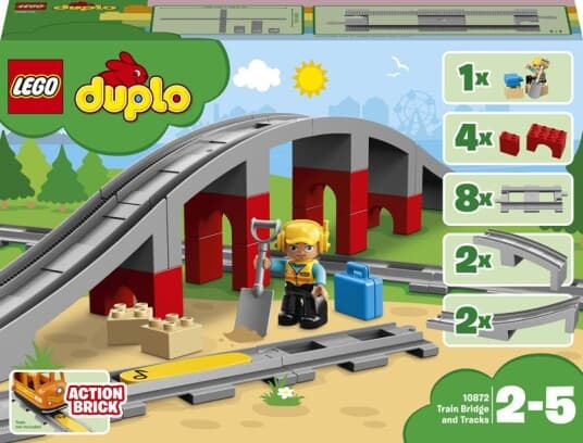 Lego Duplo Town 10872 Jernbanebro Og Togskinner