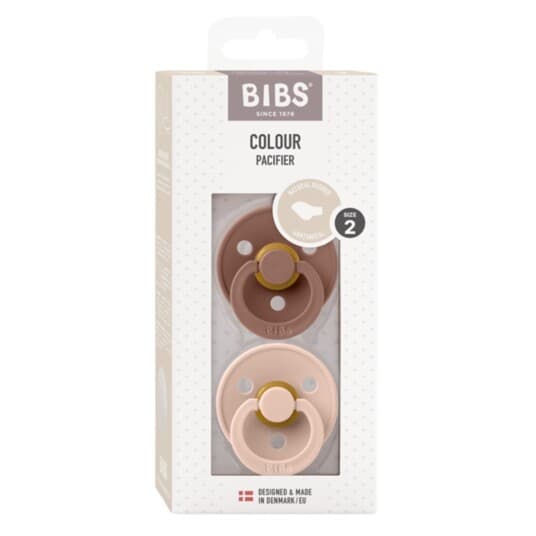 BIBS® Smokkfarge Anatomisk spene Woodchuck & Blush 6-18 måneder, 2stk.