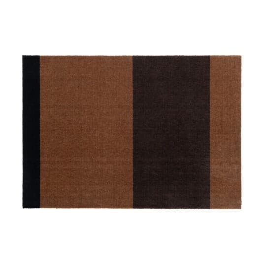 tica copenhagen Stripes by tica, horisontal, entréteppe Cognac-dark brown-black, 90x130 cm