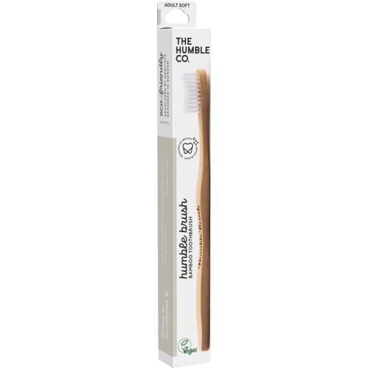 Humble Brush Humble Brush, Bamboo Toothbrush, White - Hbr00044