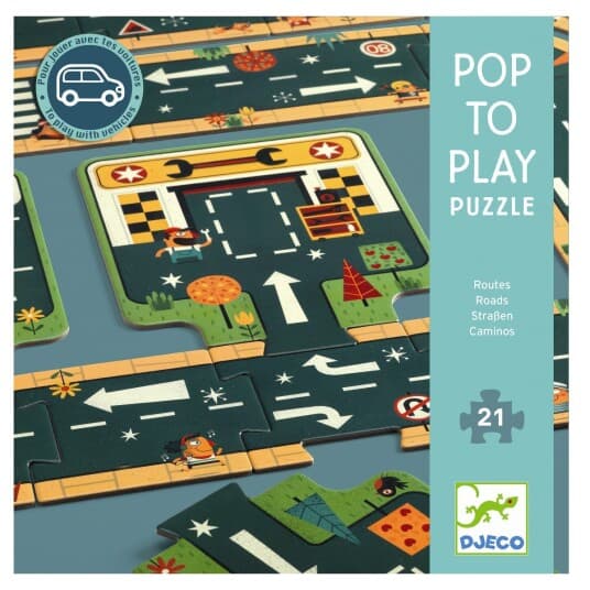 Djeco Puzzle - Roads (21 Stk) ( Dj07162 )