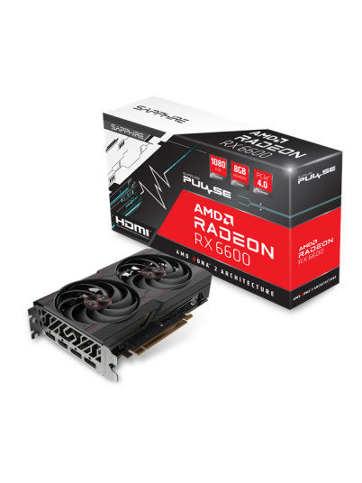 SAPPHIRE Pulse Radeon RX 6600 - grafikkort - Radeon RX 6600 - 8 GB