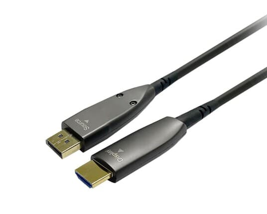 Vivolink Pro - Adapterkabel - Displayport Hann Til Hdmi Hann Lock - 50 M - Skjermet/Fiberoptisk - Svart - Active Optical Cable (Aoc)