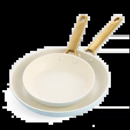 Grønn Pan Grønn Pan Padova Lyseblå Keramiske Panner 20 + 26 Cm / Greenpan