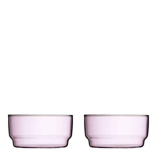 Lyngby Glas Torino skål 50 cl 2-pack Pink