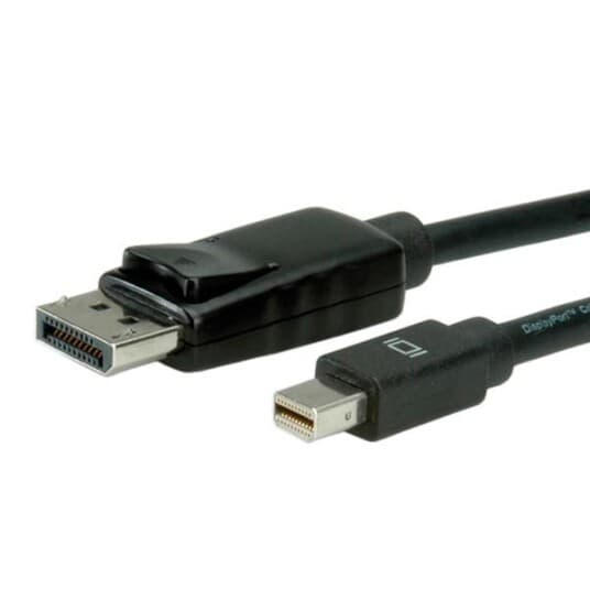 Value 11.99.5635, 2 M, Displayport, Mini Displayport, Hankjønn, Hankjønn, Sort