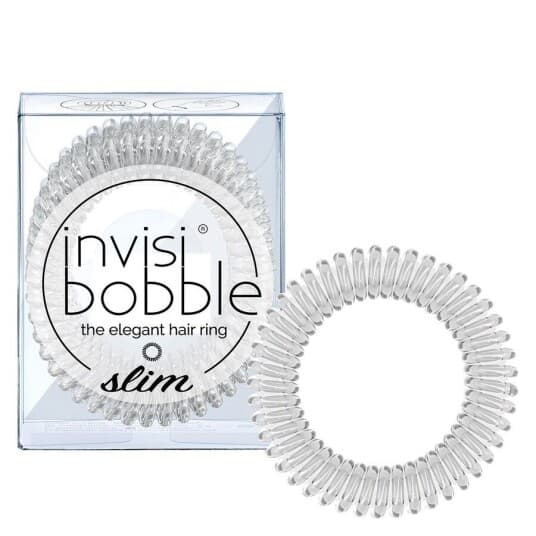 Invisibobble Slim, Hestehaleholder, Gjennomsiktig, 3 Stykker