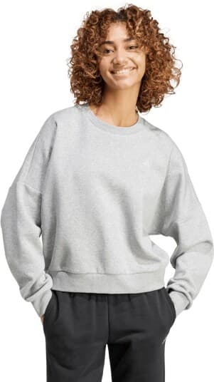 Adidas Essentials Small Logo Feel Cozy Sweatshirt, collegegenser, dame Grå XS