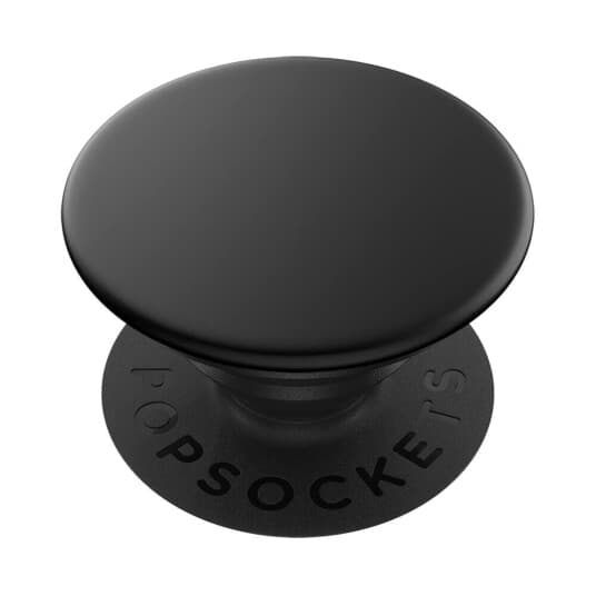 Popsockets Swappable Popgrip - Fingergrep/Stativ For Mobiltelefon, Nettbrett - Black Aluminum - Svart (Trekkspill), Svart (Plattform)