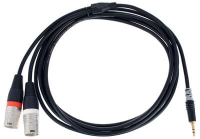 Sommer Cable Hba-3Sm2-0300 Audio Adapterkabel [1X Xlr-Stik 3-Polet - 1X Jackstik 3,5 Mm] 3.00 M Sort