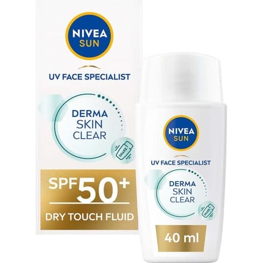 Nivea_Sun Uv Face Derma Blemish Control Fluid Spf50+ Fuktighetsgivende Balsam Med Filter For Hud Med Ufullkommenheter 40Ml