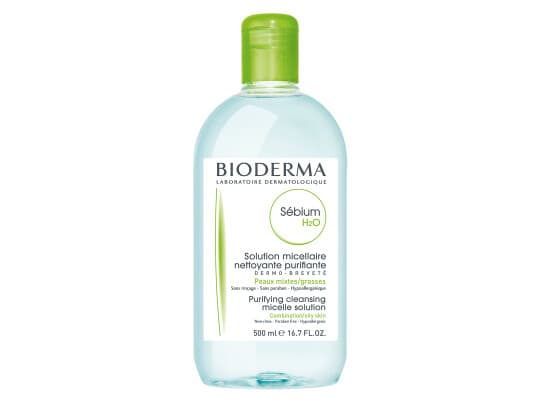 Bioderma Sebium H2o Micellar Water, Kvinner, 500 Ml, Alle Hudtyper, Rensende, 1 Stykker, Flaske