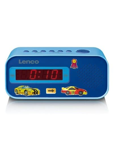 Lenco Cr-205, Digital Vekkerklokke, Rektangel, Blå, Plast, 24 Timers, Fm