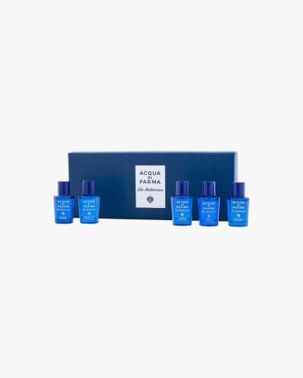 Acqua di Parma Blu Mediterraneo Miniature Set 5ml Arancia di Capri EDT + 5ml Fico di Amalfi EDT + 5ml Bergamotto di Calabria EDT + 5ml Mandorlo Di Sicilia EDT + 5ml Mirto di Panarea EDT