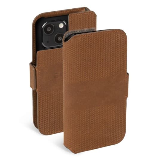 Krusell Phonewallet - Lommebok For Mobiltelefon - Ekte Skinn - Brun - For Apple Iphone 13