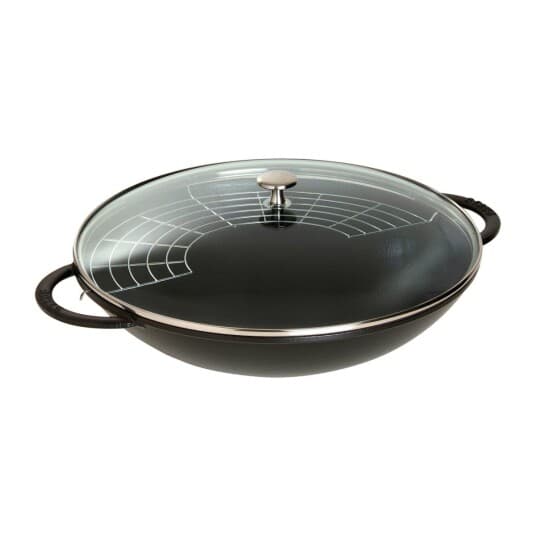 Staub Wok, Rund, Wok-/Stekepanne, Svart, 5,7 L, 1 Person(Er), 6,1 Kg