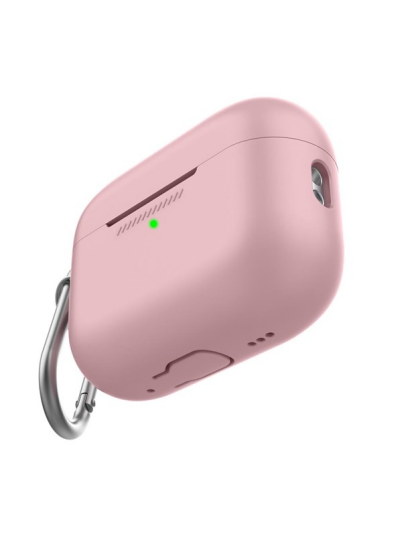 Keybudz Elevate Nøkkelring - Silikonbeskyttelsesdeksel For Airpods Pro 2 (Rød Rosa)