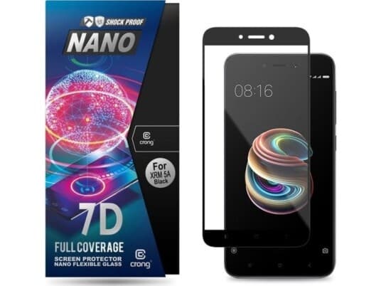 Crong Crong 7D Nano Fleksibelt Glass - 9H Hybridglass For Hele Skjermen Til Xiaomi Redmi 5A Universal