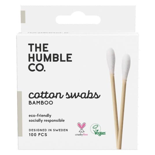 Humble Brush Humble Børste, Økologiske Ørepropper, Bambus Og Naturlig Bomull, Hvit, Hvit, 100 Stk.