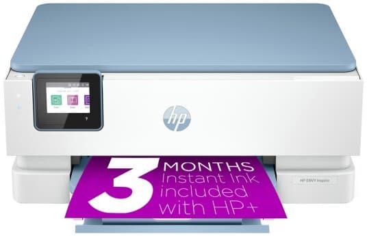 Hp Envy Inspire 7221E All-In-One-Skriver, Farge, Skriver For Hjem Og Hjemmekontor, Skriv Ut, Kopier, Skann, Trådløst  +  Instant Ink-Kvalifisert  Skann Til Pdf, Termisk Blekk-Dyse, Fargeutskrift, 4800 X 1200 Dpi, A4, Direkte Utskrift, Hvit