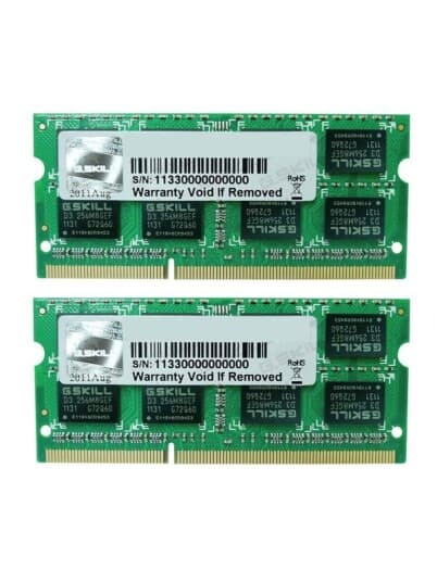 G.Skill Sq Series - Ddr3 - Sett - 8 Gb: 2 X 4 Gb - So Dimm 204-Pin - 1600 Mhz / Pc3-12800 - Cl9 - 1.5 V - Ikke-Bufret - Ikke-Ecc