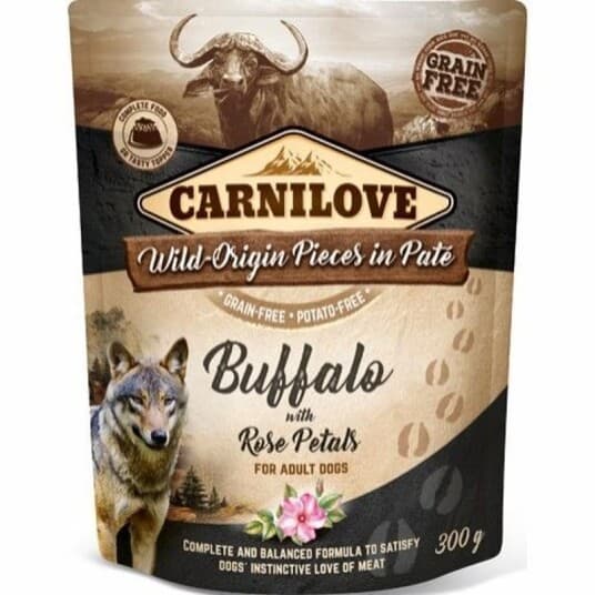 Carnilove Pouch Pate Buffalo With Rose Petals 300 G - (12 Pk/Ps)