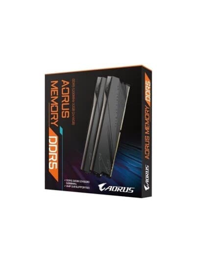 Aorus - Ddr5 - Sett - 32 Gb: 2 X 16 Gb - Dimm 288-Pin - 5200 Mhz / Pc5-41600 - Cl40 - 1.35 V - Ikke-Bufret - On-Die Ecc - Aorus Gray