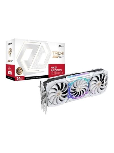 ASRock Radeon RX 7900 XTX Taichi White 24GB OC - Grafikkort - Radeon RX 7900 XTX - 24 GB GDDR6 - PCIe 4.0 x16 - 3 x DisplayPort, HDMI - hvit