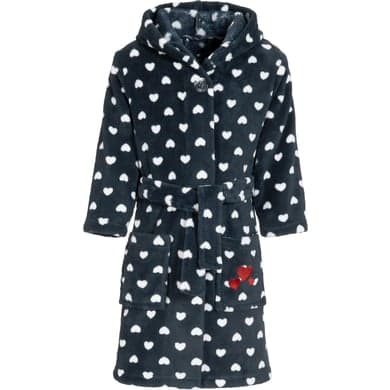 Playshoes Fleece badekåpe Heart marine