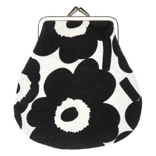 Marimekko pung Pieni Kukkaro Mini Unikko white, black