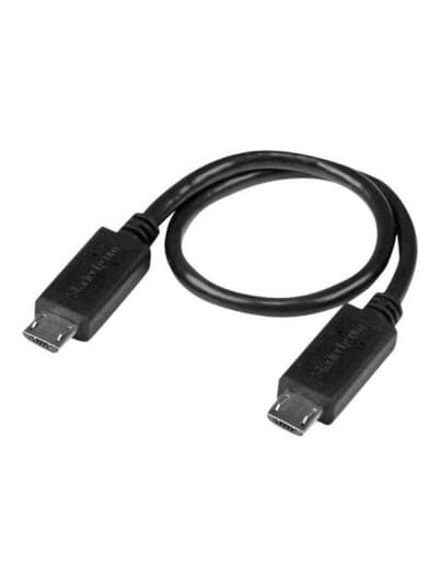 Startech.Com 8In Micro Usb To Micro Usb Cable - Male To Male - Micro Usb Otg Cable For Your Mobile Device (Uuusbotg8in) - Usb-Kabel - Micro-Usb Type B (Hann) Til Micro-Usb Type B (Hann) - Usb Otg - 20.32 Cm - Svart