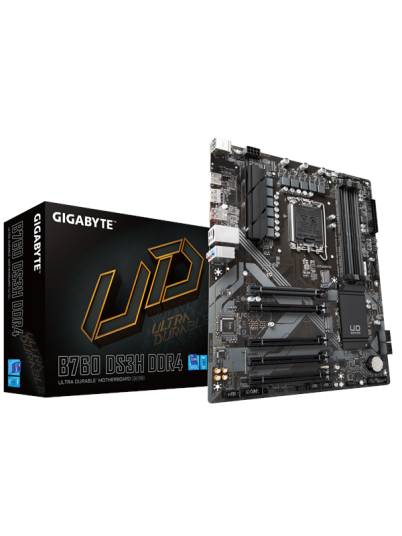 Gigabyte B760 DS3H DDR4 hovedkort Intel B760 Express LGA 1700 ATX