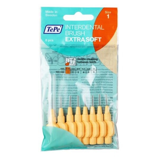 Interdental Brush Extra Soft 0 45 Mm Orana34ova 8 Stk Meget Fint Interdentalkort Aky