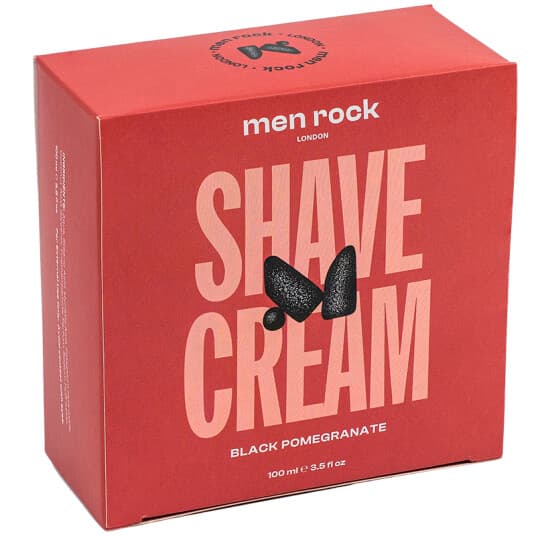 Menrock_Shave Cream Creme For Barbering For Menn Svart Granateple 100G