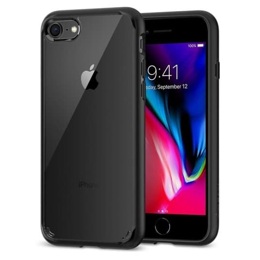 Spigen Ultra Hybrid 2, Etui, Apple, Iphone 7, 11,9 Cm (4.7"), Sort, Gjennomsiktig