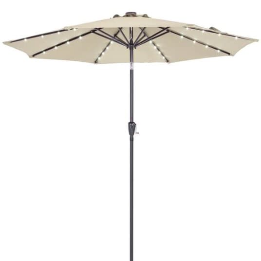 LED parasoll Miami aluminium Ø270cm - beige