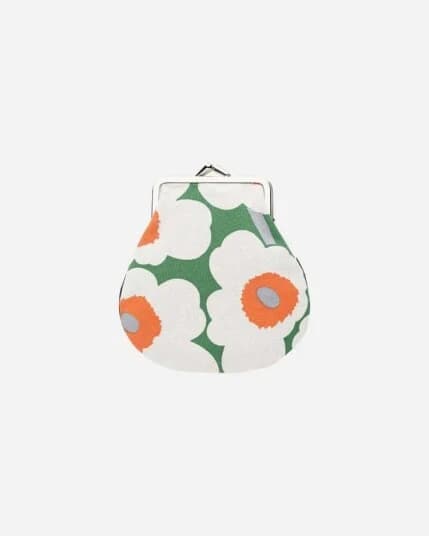 Marimekko pung Pieni Kukkaro Mini Unikko green, cotton, orange