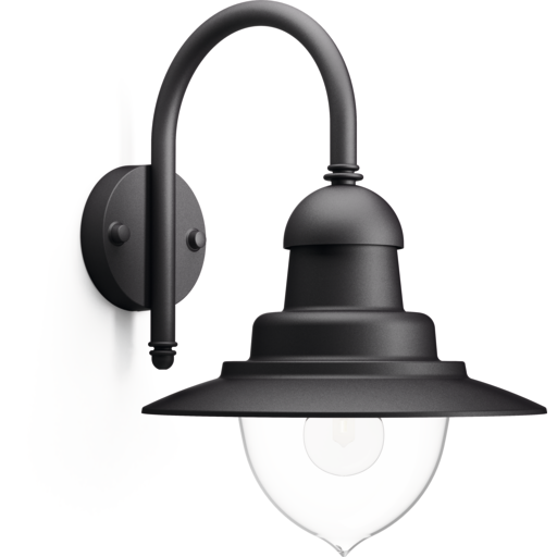 Philips Mygarden Vegglampe, Vegglys, Sort, Aluminium, Syntetiske, Ip44, Hage, Terrasse, I